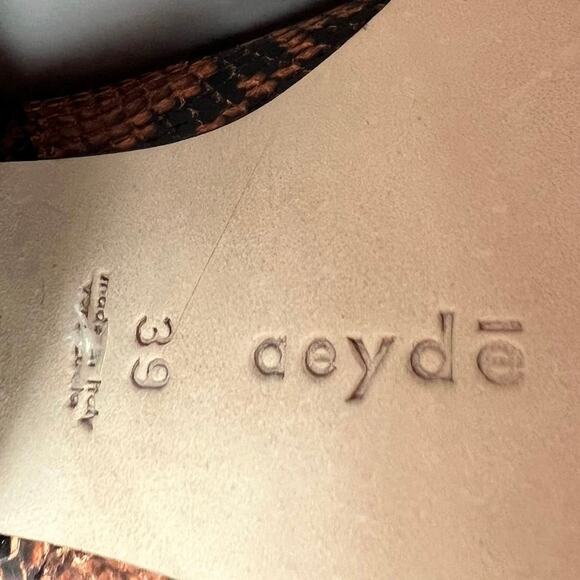 Aeyde Leather Snake Print Western Ankle Boots Size 39 EU - Picture 7 of 10